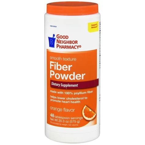 Gnp Fiber Powder Orange Flavor 48 Tablespoon Servings 203 Oz