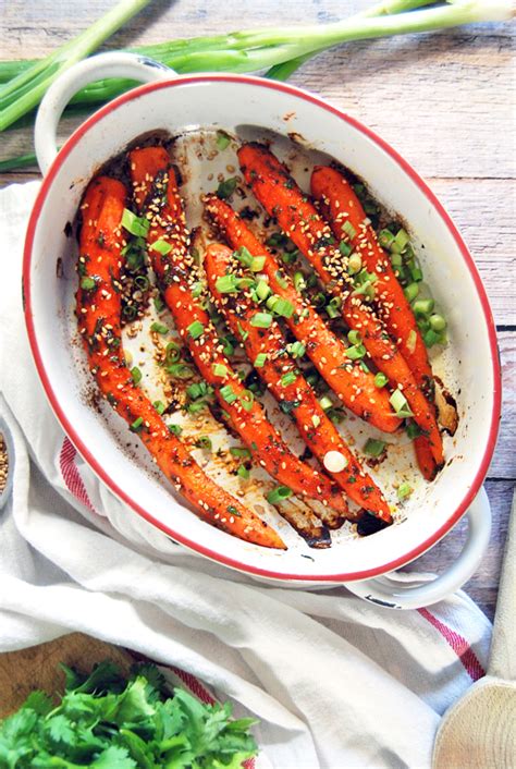 Asian Style Oven Roasted Carrots The Charming Detroiter