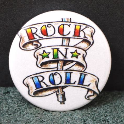 Rocknroll Badgepinknapp 25 Mm 401961460 ᐈ Pinstore På Tradera