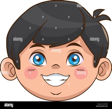 beautiful little face boy cute child smiling Stock Vector Image & Art ...