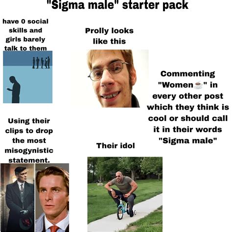 People Who Refer Themselves As Sigma Male Starter Pack R