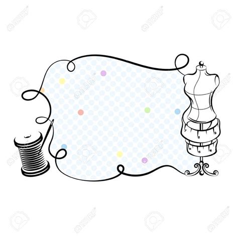 Mannequin And Thread Reel For Sewing Silhouette Vector Royalty Free