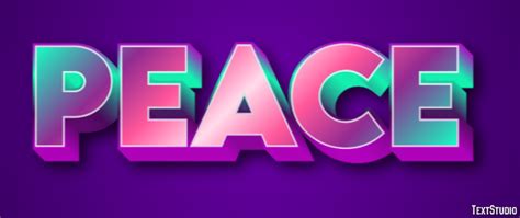 Peace Text Effect And Logo Design Word