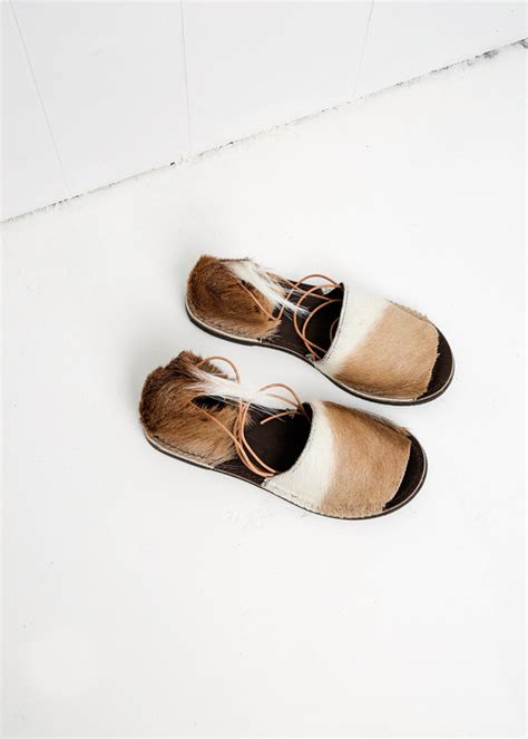 Brother Vellies Natural Springbok Congo Sandal Garmentory