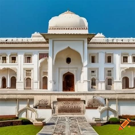 Frontal View Of A Mughal Mahal White House On Craiyon