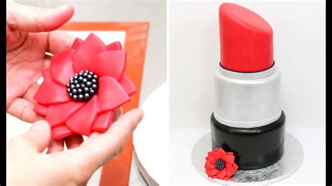 Makeup Lipstick Cake How To Make By Cakesstepbystep Youtube