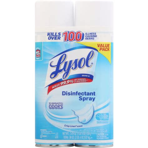 Lysol Disinfectant Spray Crisp Linen Scent Value Pack 2 Pack Smart And Final