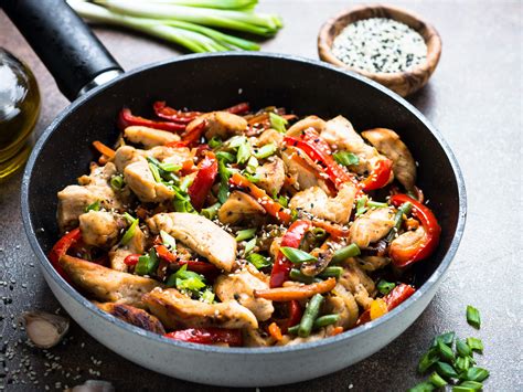 Fajitas au poulet ou sauté de poulet simple