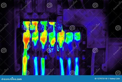 Thermal Image of Power Electric Wires Stock Photo - Image of infra, camera: 127973118