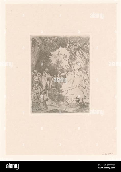 The Raising Of Lazarus Small Plate Anonymous After Rembrandt Van