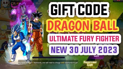 Dragonball Ultimate Reign Z Fighterz Fury Fighter GIFT CODE EXP 30