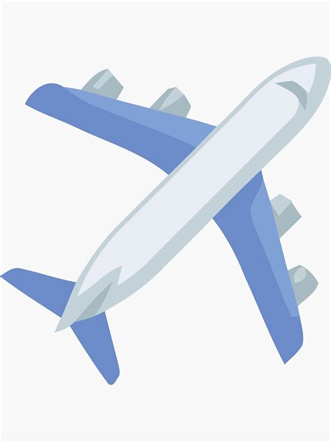 Airplane Emoji Art Sticker For Sale By Daniel Allday Redbubble