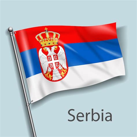 Premium Vector | The national flag of serbia in europe