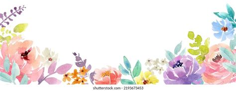 horizontal flower border clipart