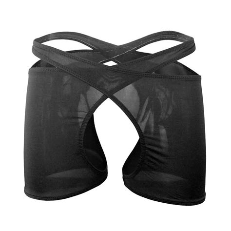 Mens Erotic Lingerie Crotchless Sexy Underwear Low Waist Men S Panties Breathable Cotton Briefs