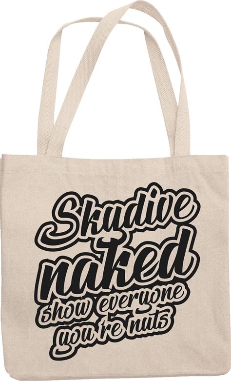 Amazon Make Your Mark Design Skydive Naked Reusable Tote Bag For