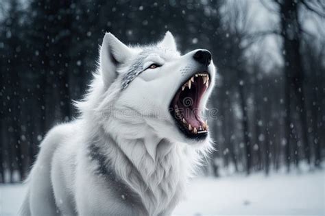 Growling Wolf Face