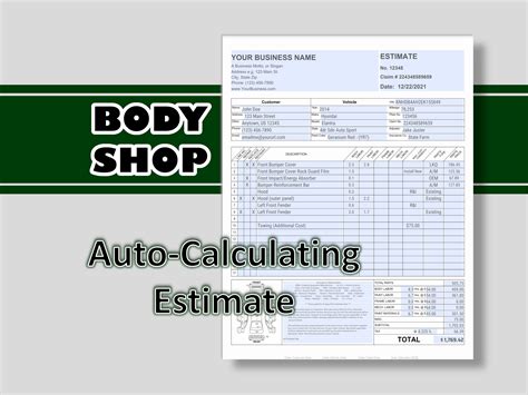 Auto Body Repair Estimate Software Body Shop Collision Etsy Australia