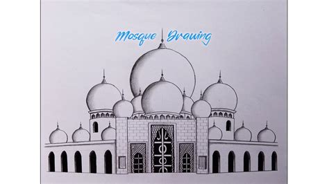 Very Very Easy Masjid Drawing Tutorial How To Draw A Mosque Step By