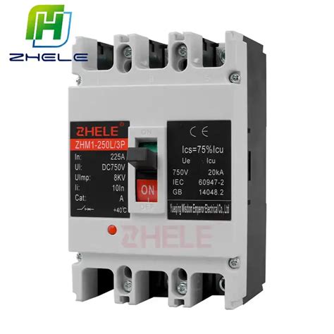 ZHELE DC MCCB 2P 3P 4P DC500V 750V 1000V 125A 250A 400A 630A Moulded