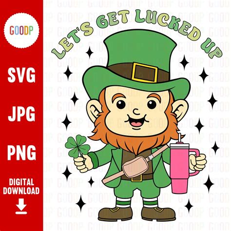 Lets Get Lucked Up Boujee Leprechaun Stanley Inspired Belt Bag Png St