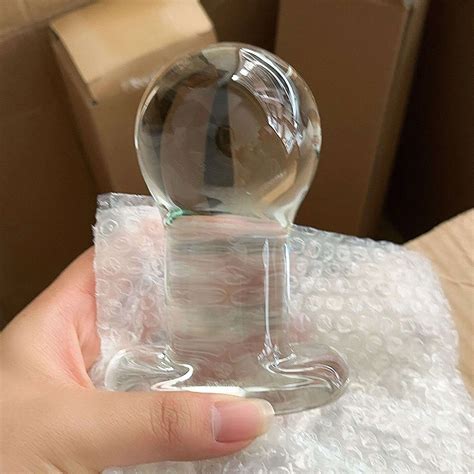 Crystal 60mm Big Glass Anal Plug Anal Expander Butt Plugs Huge Anal