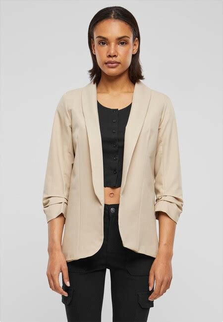 Urban Classics Cloud Ive Damen Arm Blazer Mit Raffung Am Rmel