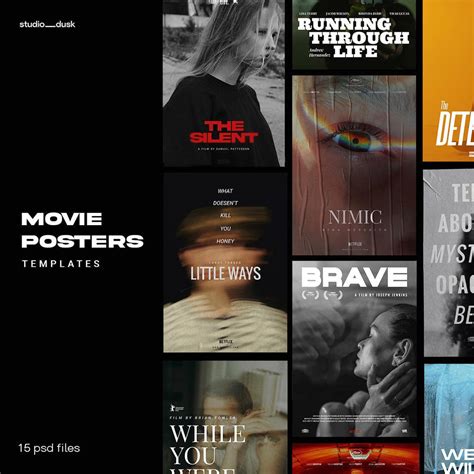 Movie Poster Templates by Studio Dusk