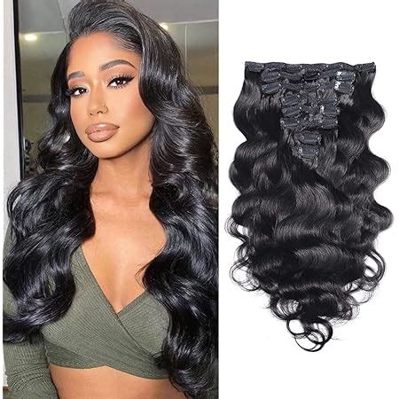 Amazon Feelgrace Wavy Clip Ins Hair Extensions Human Hair 18