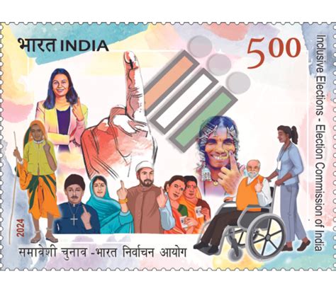 25-01-2024: Inclusive Elections- Election Commission of India postage stamp - Buy Indian Stamps ...