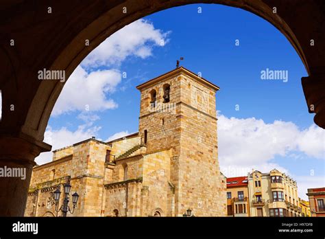 Zamora San Juan Church In Plaza Mayor At Spain Stock Photo Alamy