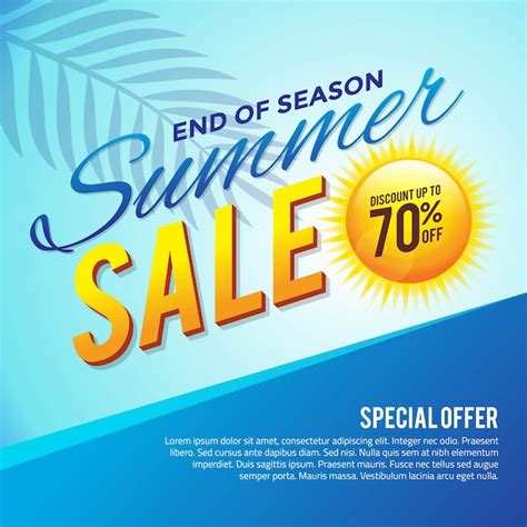 Premium Vector End Of Season Summer Sale Poster