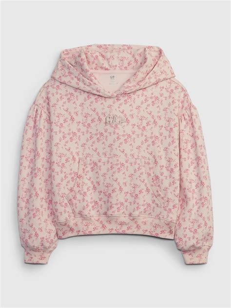 Gap × Loveshackfancy Kids Floral Cropped Logo Hoodie Gap