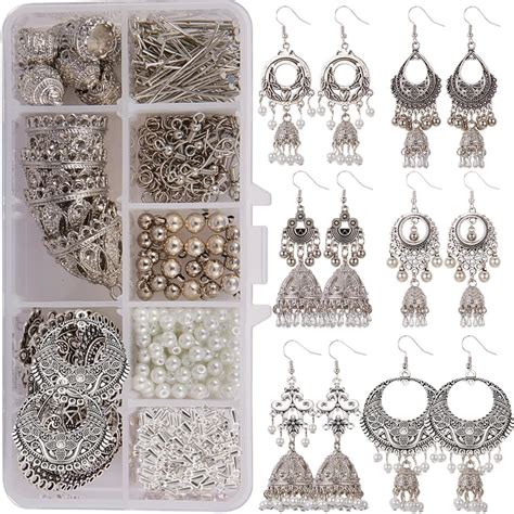 Sunnyclue Box Diy Pairs Vintage Ethnic Indian Dangle Earrings