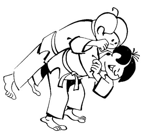 Coloriage Judo Ippon Pour Enfant Dessin Gratuit Imprimer