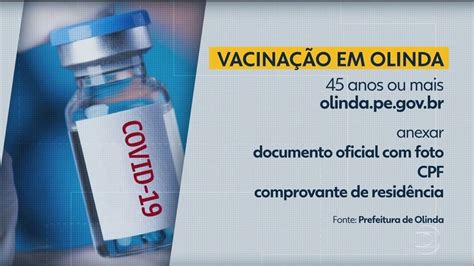 Olinda amplia vacinação contra Covid 19 para pessoas a partir de 45