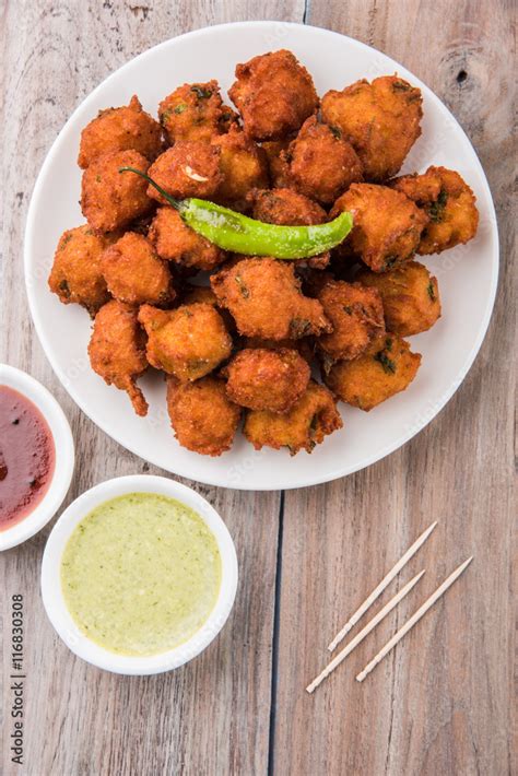 Delicious Tasty And Yummy Indian Moong Dal Vada Or Moong Dal Pakoda Or