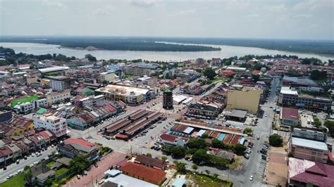 The Wide View At Bandar Teluk Intan With The Leaning Tower At Perak