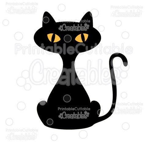 Halloween Cat Silhouette Svg