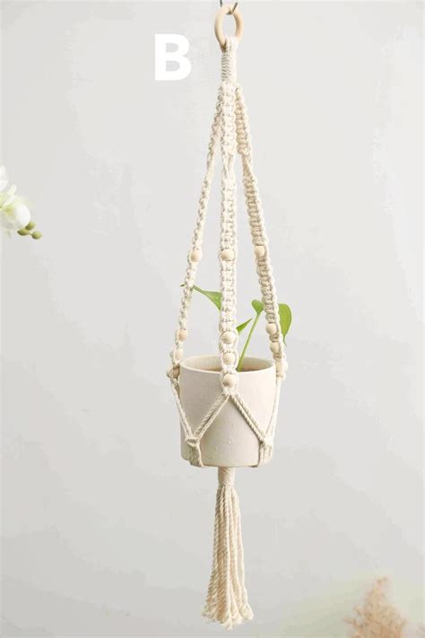 Macrame Plant Hangers Short Wall Planter Indoor Outdoor Small Etsy Big Indoor Plants Indoor