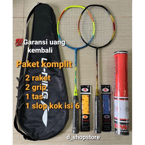 Jual Raket Badminton Lengkap Tas Shuttlecock Grip Shopee Indonesia