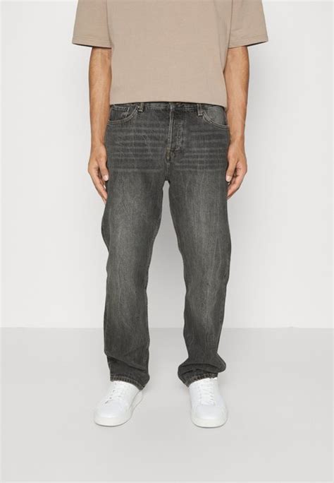 Only And Sons Onsedge Loose Jeans Straight Leg Black Denim Svart Denim Zalando No