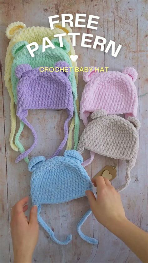 Easy Crochet Baby Hat (with Earflaps & Ears) | Crochet baby hats ...