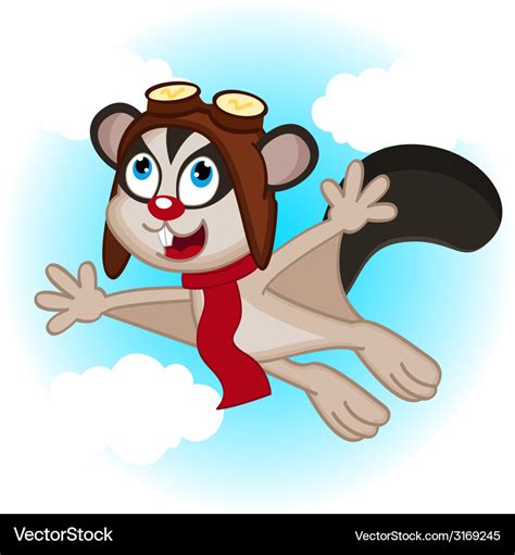 Flying squirrel Royalty Free Vector Image - VectorStock