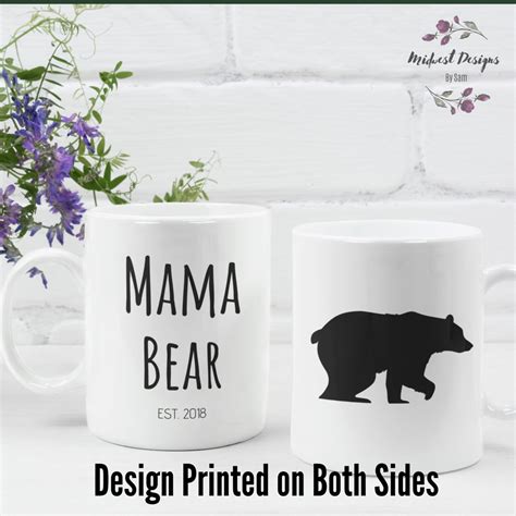 Personalized Mama Bear Mug Mama Bear Cup Mama Mug Mama Bear Etsy