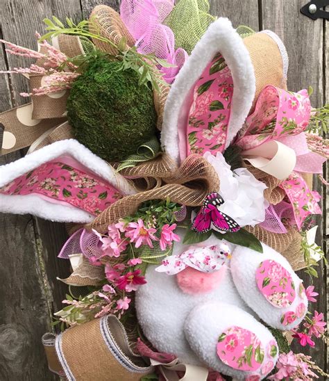 Easter Wreath Easter Swag Bunny Wreath Spring Swag Spring Etsy