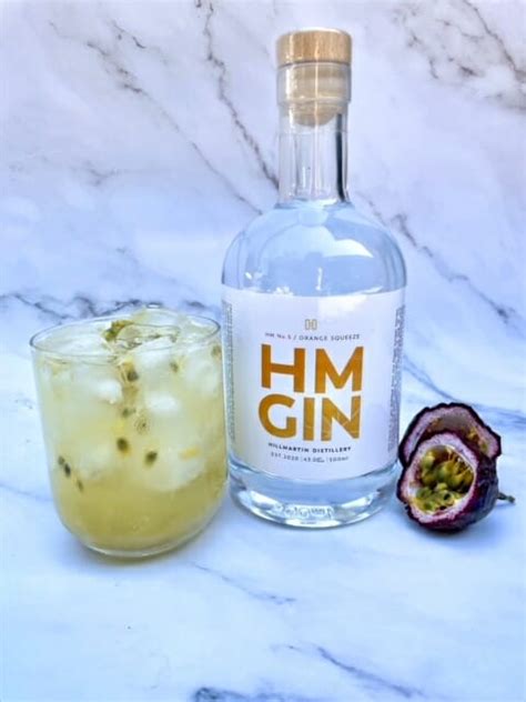 Passionfruit Orange Squeeze Gin Cocktail Recipe Hillmartin Gin Distillery