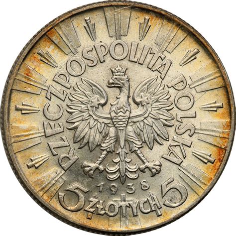 II RP 5 złotych 1938 Piłsudski archiwum niemczyk pl