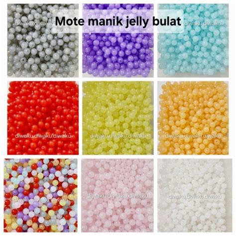 Jual 15gram Mote Manik Jelly Bulat Bola Size 6 8 10mm Shopee Indonesia