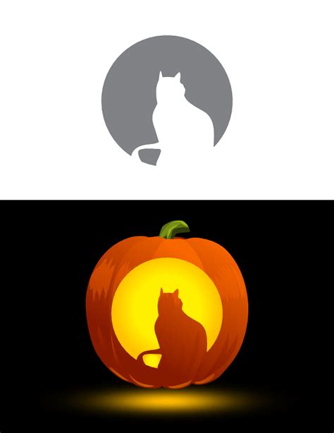 Printable Moon Pumpkin Stencil